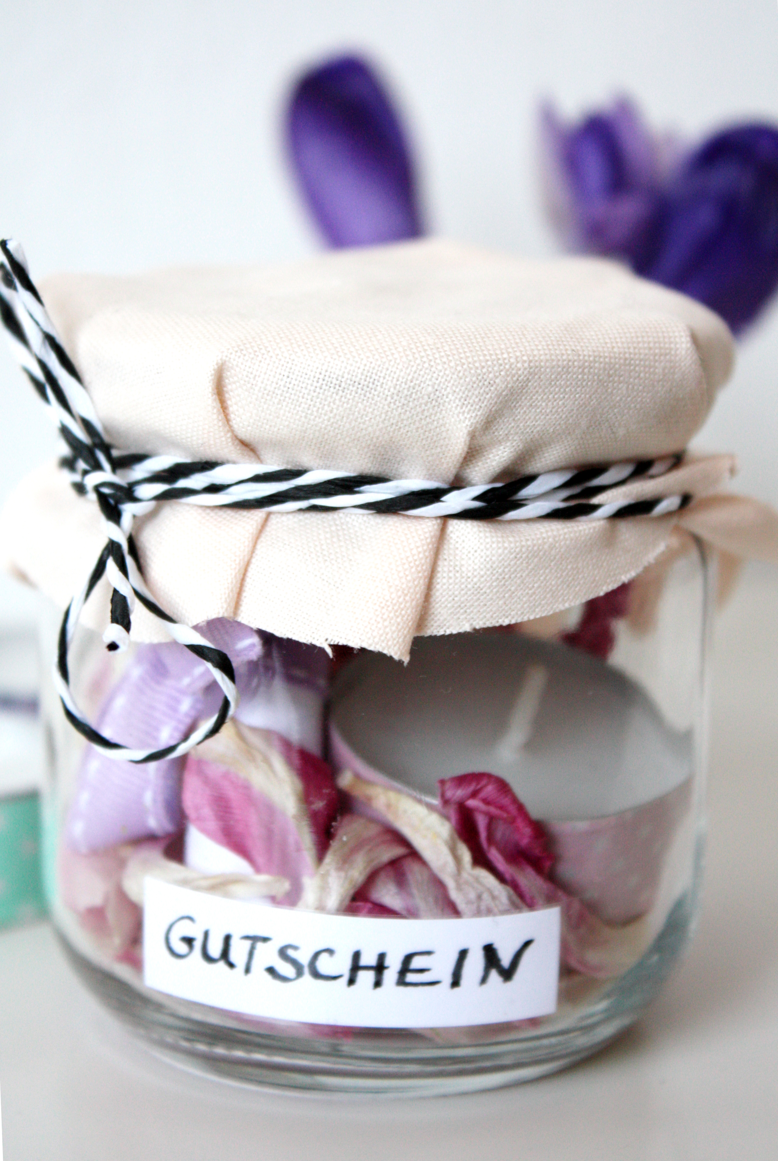 Gutschein im Glas 1 Rosy & Grey DIY Blog & Lettering