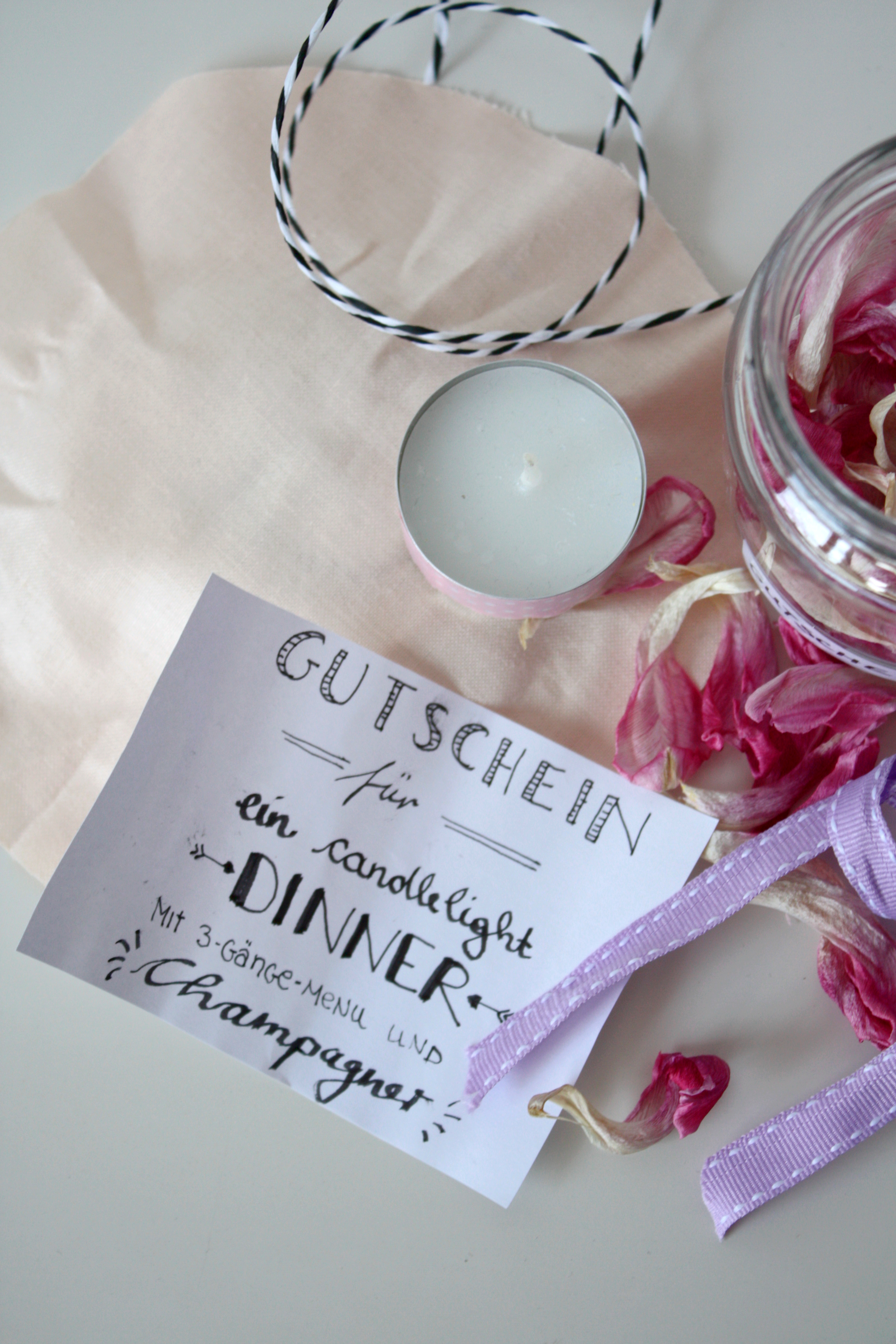 Gutschein im Glas 5 Rosy & Grey DIY Blog & Lettering