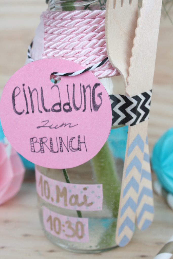 {Idee zum Muttertag} Brunch Einladung in der Flasche ...