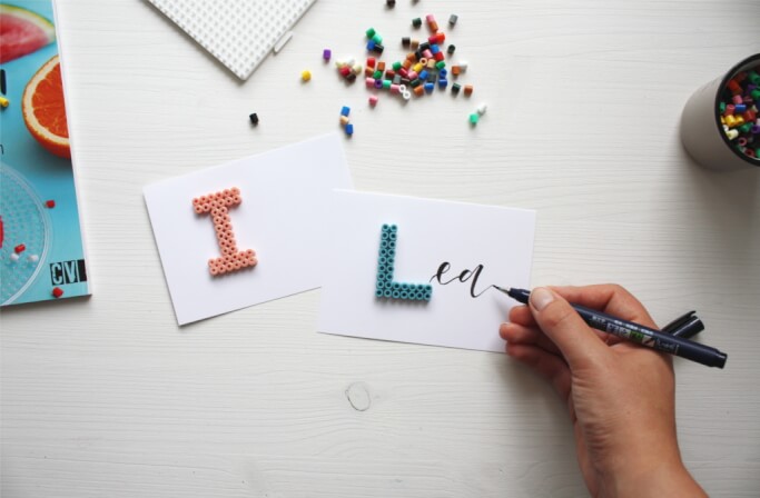 DIY Blog Buegelperlen Buchstaben basteln